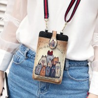 迷你小包拉链手机卡通可爱包女单肩韩版潮挂脖斜挎包手机袋零钱包|猫咪一家