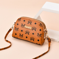 手机包女士小包包2020新款迷你妈妈包中年买菜斜挎包零钱包手机袋|F50横款橘色菱形纹