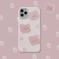 ins韩风小熊苹果11手机壳iphonexr粉色se7/8plus少女心xs闺蜜款promax可爱卡通小清新个性硅胶防摔