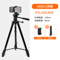 三脚架单反相机摄影摄像支架脚架便携微单三角架手机自拍佳能主播桌面补光灯架户外拍照录像尼康角|6600脚架+手机夹
