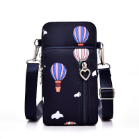 手机包女斜挎包2020新款韩版百搭迷你小包包放手机袋挂脖装零钱包|藏青色气球大号带耳机孔