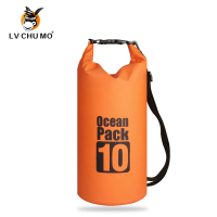 户外防水袋大容量漂流潜水沙滩手机收纳袋溯溪游泳浮潜防水包背包|10L单肩--橙色