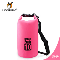 户外防水袋大容量漂流潜水沙滩手机收纳袋溯溪游泳浮潜防水包背包|10L单肩--粉色