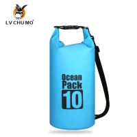 户外防水袋大容量漂流潜水沙滩手机收纳袋溯溪游泳浮潜防水包背包|10L单肩--天蓝