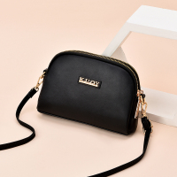 上新中年小包女2020新款时尚百搭女士斜挎包妈妈手机包零钱买菜包|F50横款黑色