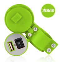 鬼火摩托车手机充电器带开关改装配件电动车载充电器12v快速充电|绿
