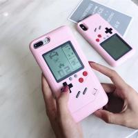 俄罗斯方块手机壳苹果8plus女款7p游戏机6s个性创意x粉色新款