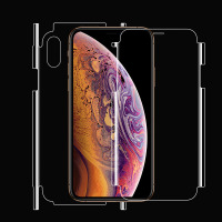 x钢化水凝膜iphonexsmax手机膜xr抗蓝光前后全包背膜8x软iphonexr全屏覆盖超薄边框包边ipx全身镜头
