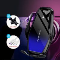 车载手机架无线充电器导航支架出风口吸盘15w超级快充10|经典黑 标准套餐+吸盘+TypeC无线接收器