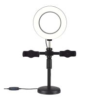 booya播鸭 手机支架 桌面 圆盘加重可伸缩 网红声卡 懒人自拍