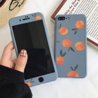 前后全包8plus手机壳iphone11promax复古6s女7磨砂硬壳橘子xr