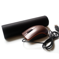 联想华硕通用有线鼠标 usb笔记本电脑台式机办公家用女生小手鼠标 紫色+鼠标垫 标配