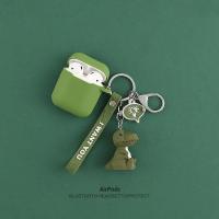 恐龙苹果蓝牙无线耳机套airpods保护套硅胶可爱盒子壳ins潮一代 几何恐龙