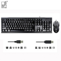 [多款选择 ] 有线键鼠套装家用办公键盘鼠标套件usbps2接口[3月13日发完] 键盘USB+鼠标USB 默认