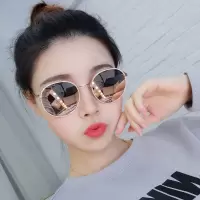 偏光圆形太阳镜女学生韩版潮流墨镜圆脸防紫外线明星同款街拍眼镜
