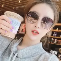 女士偏光太阳眼镜女圆脸显瘦防紫外线潮流韩版网红同款潮时尚墨镜