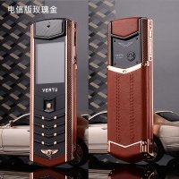 新款天翼电信版联通直板个性按键老人手机学生备用迷你卡片小手机|电信版玫瑰金 标配无内存