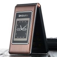 翻盖手机女士老人手机备用移动老年手机大声超长待机学生手机|精英单屏（咖啡色） 单电池