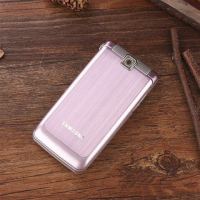 移动电信翻盖老人机大声大字按键电信老人手机老年机备用手机|电信版粉色 手机+1个电池+充电器