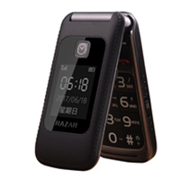 锐族r2015电信移动联通4g卡双屏翻盖老年老人学生备用手机|黑色 移动联通4G卡版