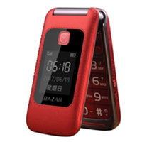 锐族r2015电信移动联通4g卡双屏翻盖老年老人学生备用手机|红色 移动联通4G卡版
