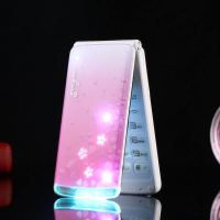 金荣通rtk8移动电信版翻盖手机老年手机大声大屏老人手机超长待机|粉红色电信版 套餐二