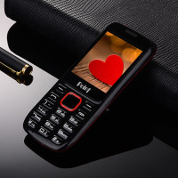 超薄移动联通老人手机儿童手机老人机直板按键男女士学生备用手机|[超薄时尚版]酷黑色 单机[无电池无充电器无耳机]