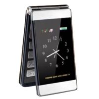 老人机翻盖手机老年机超长待机老人手机大字大声移动联通电信男女|银色[双屏版]移动联通 单电