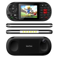 2019直板按键超级游戏机大屏幕双卡双待移动联通男女儿童手机|黑色 标配版+16内存卡