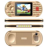 2019直板按键超级游戏机大屏幕双卡双待移动联通男女儿童手机|金色 标配版+8内存卡