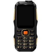 电霸军工三防电信移动老人手机大声大屏直板超长待机老人机老年机|黑色电信升级版(电信单卡)单灯