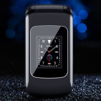 翻盖老年手机超长待机老人手机大屏大字大声移动电信4g男女款|黑色（双卡移动版） 套餐三