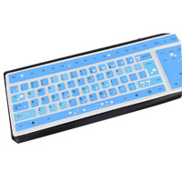 型台式机电脑键盘贴膜透明垫子硅胶膜垫按键保护套防尘罩卡通|台式机-卡通蓝