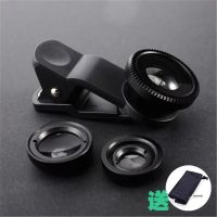 手机镜头单反外置摄像头清摄影鱼眼广角微距拍照神器三合一|三合一镜头黑色送布袋[缺色随机]