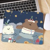 新款cr.ins chichiland小熊小号鼠标垫 可爱女便携笔记本胶垫定制