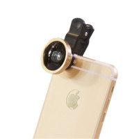 手机广角镜头0.4x单反自拍神器外置单摄像头光学镀膜|金色【送夹子和收纳袋】
