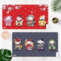 鼠标垫大可爱女生粉色独角兽猫爪键盘垫猫咪办公防滑书桌垫