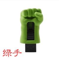 钢铁侠发光u盘32g 64g 手机电脑两用u盘16gb左右手 盾牌优盘|32g巨人绿手