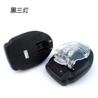黑三七彩灯带led显示型旅行智能手机电池充电器座充|黑三灯充