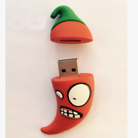 仿真水果u盘64g可爱优盘32g个性创意学生手机电脑两用16g|辣椒 32G送手机转接头