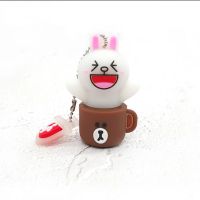 卡通u盘128g64g32g16g可爱女生学生情侣手机电脑两用车载优盘|茶杯哈哈笑 128GB