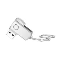 车载音乐u盘16g/32g流行音乐优盘mp3汽车用品|旋转款[银色] 32G可存7000歌+300MV