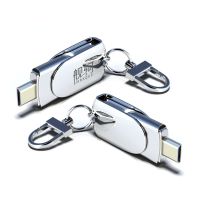 手机u盘32g适用64g两用u盘双头otg优盘128gb|[刻字版(留言)]银亮色 32G