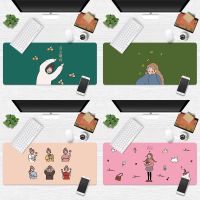 元气少女鼠标垫大码卡通游戏台式电脑桌垫可爱小仙女写字垫