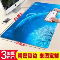 鼠标垫大号加厚锁边定制小号游戏可爱卡通lol电脑桌垫键盘垫子