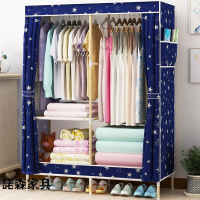 租房卧室可拆卸收纳柜简易衣柜实木布艺经济型组装折叠宿舍小衣橱