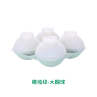 硅胶球形冰格日本创意可爱圆形做冰块模具家用冷冻型自制冰盒带盖|大圆球冰格[橄榄绿]