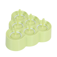 儿童雪糕模具家用自制冰激凌硅胶做冰棒冰淇淋卡通diy冰格冰棍器|三角形圆球款浅绿色