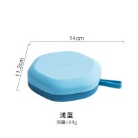 马卡龙硅胶制冰袋冰格模具带盖diy冰块模具家用冰盒冷饮神器|六边形浅蓝