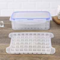冰箱冰格速冻器自制带盖家用小制冰神器商用制冰盒空心冻冰块模具|密封盒+实心冰3层共162格